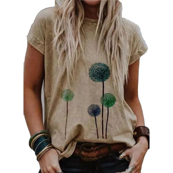 harajuku for women short sleeve casual t-shirts dandelion print o-neck loose t-shirt female women's, White
harajuku for women short sleeve casual t-shirts dandelion print o-neck loose t-shirt female women's, White