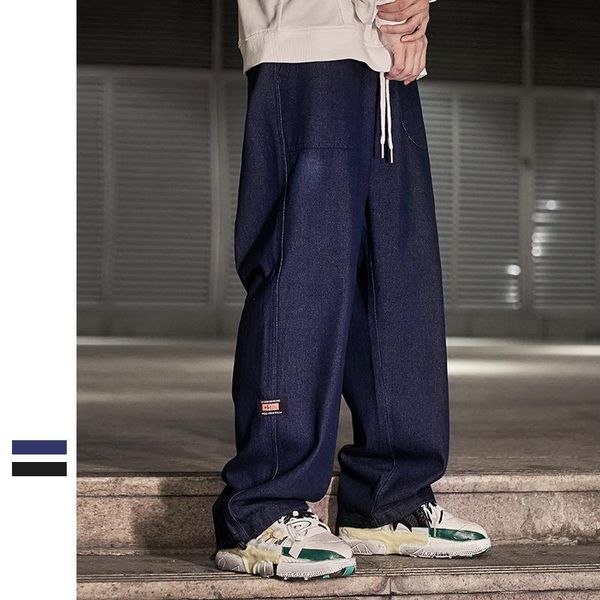 men's jeans streetwear baggy men korean fashion casual straight wide leg pants male hip hop winter clothing vintage denim trousers, Blue
men's jeans streetwear baggy men korean fashion casual straight wide leg pants male hip hop winter clothing vintage denim trousers, Blue