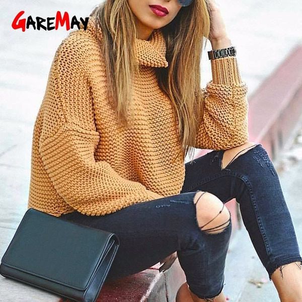 women's jumper turtleneck sweater female for women warm coarse pullover thick winter knitted oversized 210428, White;black
women's jumper turtleneck sweater female for women warm coarse pullover thick winter knitted oversized 210428, White;black