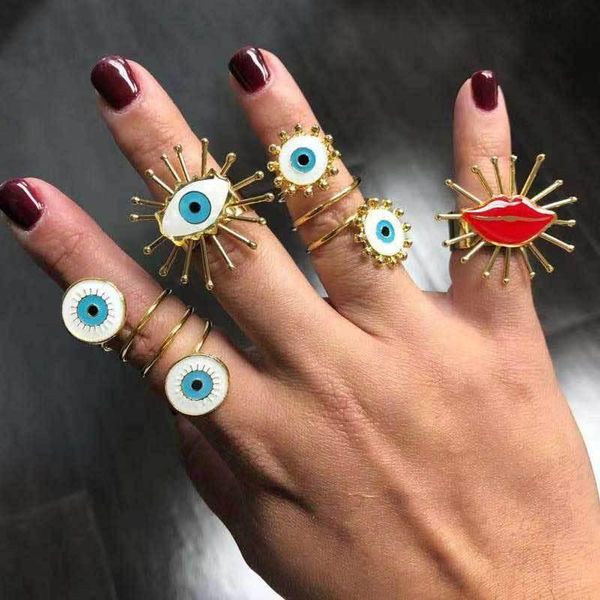 creative geometric double layer wires spine lip evil eye gold rings for women exaggerated boho knuckle ring accessories cluster, Golden;silver
creative geometric double layer wires spine lip evil eye gold rings for women exaggerated boho knuckle ring accessories cluster, Golden;silver