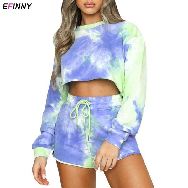 women's tracksuits efinny two piece women set tie dye print long sleeve tees shorts ladies outfit fashion sport female clothes, Gray
women's tracksuits efinny two piece women set tie dye print long sleeve tees shorts ladies outfit fashion sport female clothes, Gray
