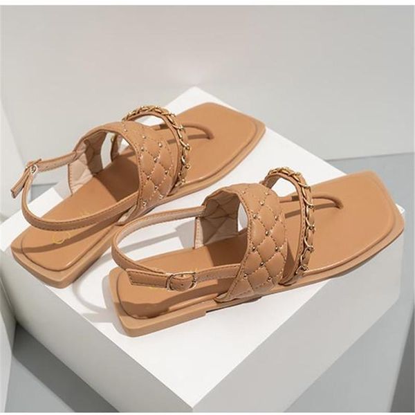 rivets chain women's sandals casual square toe pinched toes flat sandalias de las mujeres 2021, Black
rivets chain women's sandals casual square toe pinched toes flat sandalias de las mujeres 2021, Black