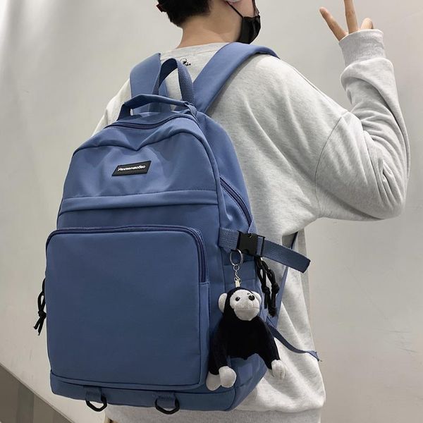 large capacity waterproof nylon backpack solid color travel bag multi-pocket insert buckle schoolbag book bags
large capacity waterproof nylon backpack solid color travel bag multi-pocket insert buckle schoolbag book bags