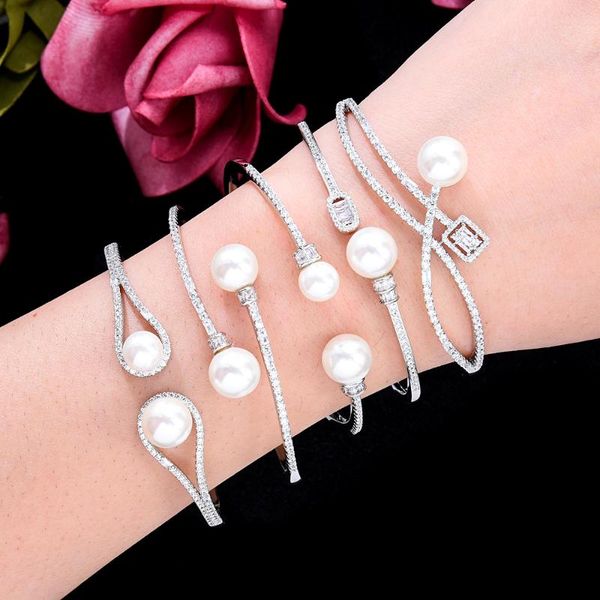 earrings & necklace soramoore luxury diy trend pearls cz bangle ring set fashion jewelry sets for women wedding engagement brincos para as m, Silver
earrings & necklace soramoore luxury diy trend pearls cz bangle ring set fashion jewelry sets for women wedding engagement brincos para as m, Silver