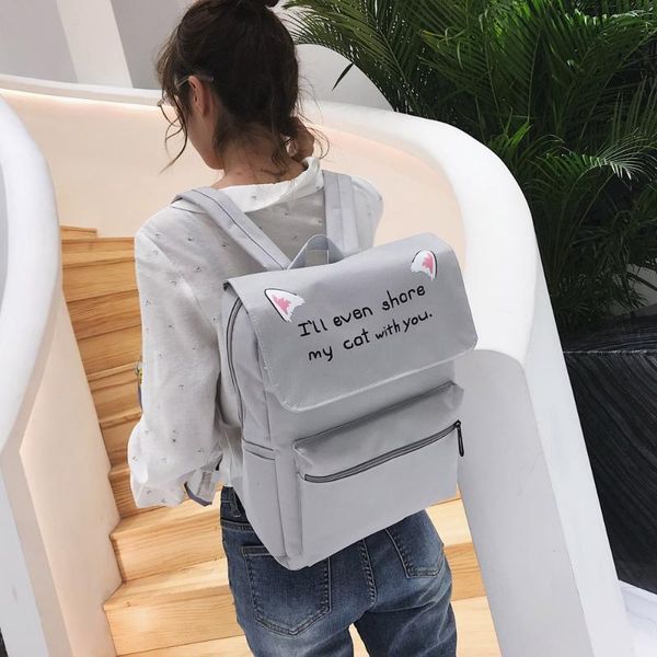 outdoor bags cat ear backpack shoulder crossbody bag travel student # 
outdoor bags cat ear backpack shoulder crossbody bag travel student #