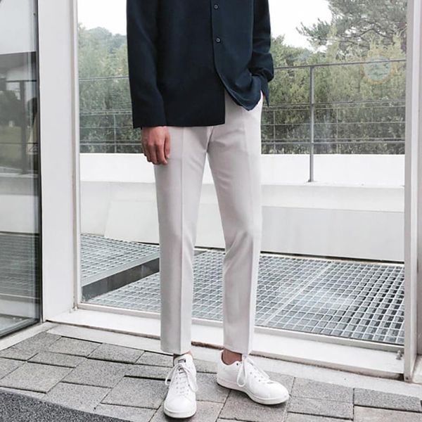 men's suits & blazers 2021 autumn casual small trousers straight slim suit pants korean version of the trend nine-point, White;black
men's suits & blazers 2021 autumn casual small trousers straight slim suit pants korean version of the trend nine-point, White;black