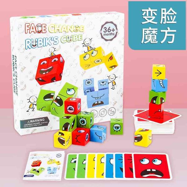 children's face changing rubik's cube toy puzzle parent child board game wooden challenge level toy
children's face changing rubik's cube toy puzzle parent child board game wooden challenge level toy