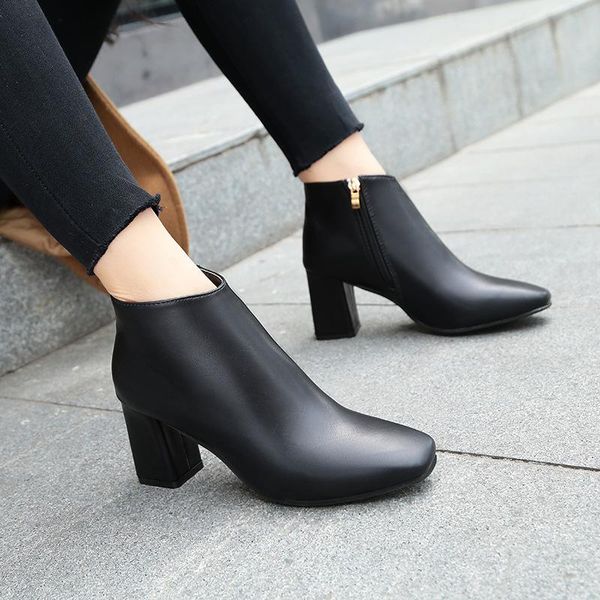 boots women short shoes 7cm high heel ankle square toe chunky heels zipper lady autumn winter black
boots women short shoes 7cm high heel ankle square toe chunky heels zipper lady autumn winter black