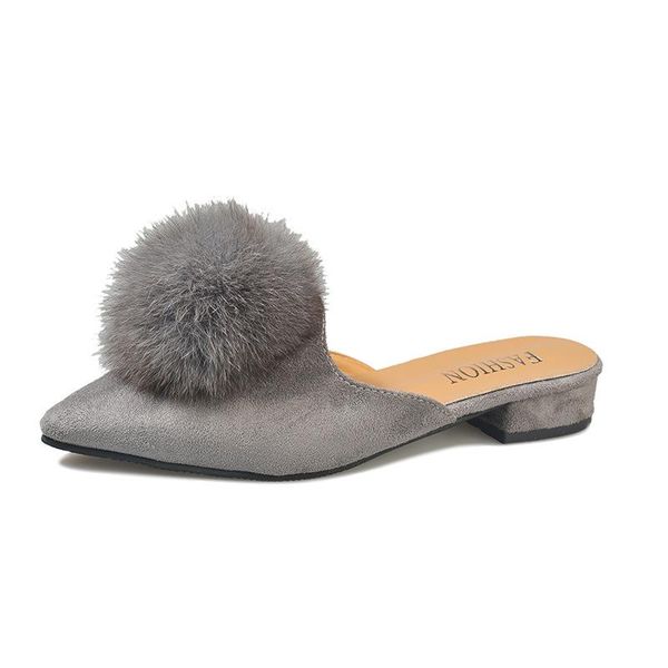 slippers shoes woman 2021 spring lady's flat plush ball decoration pointed woman's slipper flip flops women 35-41, Black
slippers shoes woman 2021 spring lady's flat plush ball decoration pointed woman's slipper flip flops women 35-41, Black