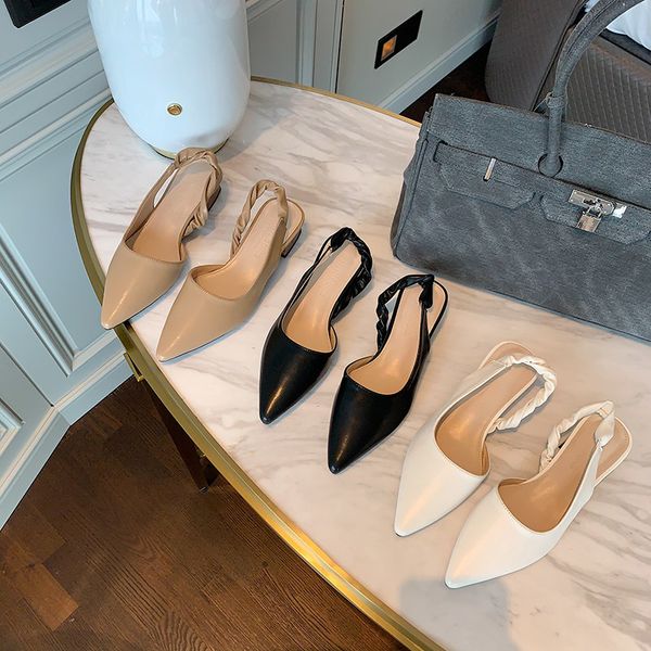 pointed toe women sandals slippers back strap elastic band square mid heels slides casual summer dress shoes pumps size 35-39 210513, Black
pointed toe women sandals slippers back strap elastic band square mid heels slides casual summer dress shoes pumps size 35-39 210513, Black
