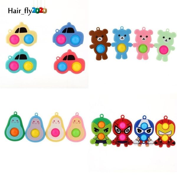 2021 rainbow cartoon fidget bubble toys key chain children's car avocado pioneer cartoon poo-its puzzle autism stress relief toys keyri
2021 rainbow cartoon fidget bubble toys key chain children's car avocado pioneer cartoon poo-its puzzle autism stress relief toys keyri