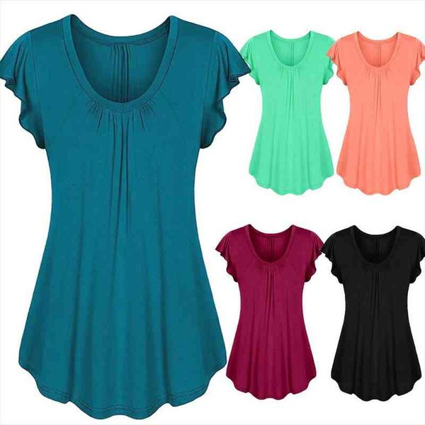 plus size 6xl summer ruffled solid tunic blouse short sleeve shirts women blusas fashion shirt women tee female shirt, White
plus size 6xl summer ruffled solid tunic blouse short sleeve shirts women blusas fashion shirt women tee female shirt, White