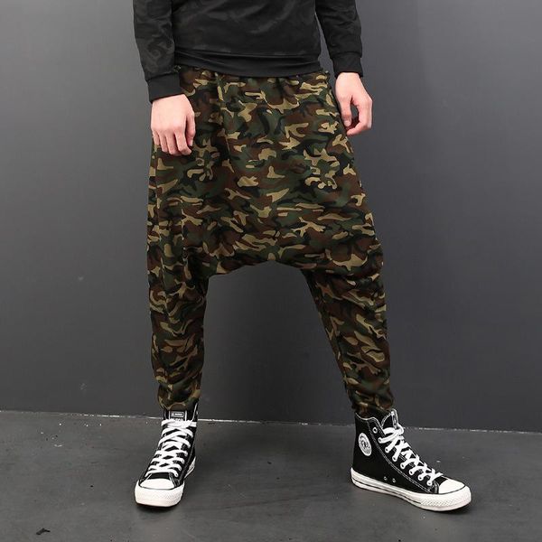large size men's casual pants camouflage decor loose personality fashion drawstring stretchy hip-hop male trousers, Black
large size men's casual pants camouflage decor loose personality fashion drawstring stretchy hip-hop male trousers, Black