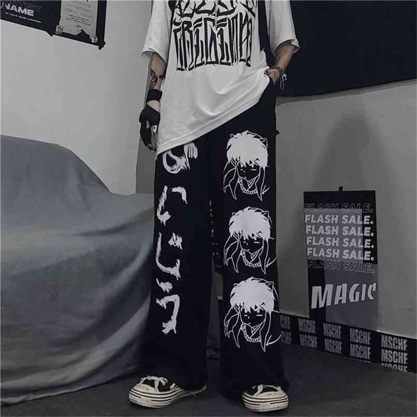 houzhou japanese harajuku anime print wide leg pants women hippie streetwear black sweatpants korean style oversized trousers 210915, Black;white
houzhou japanese harajuku anime print wide leg pants women hippie streetwear black sweatpants korean style oversized trousers 210915, Black;white