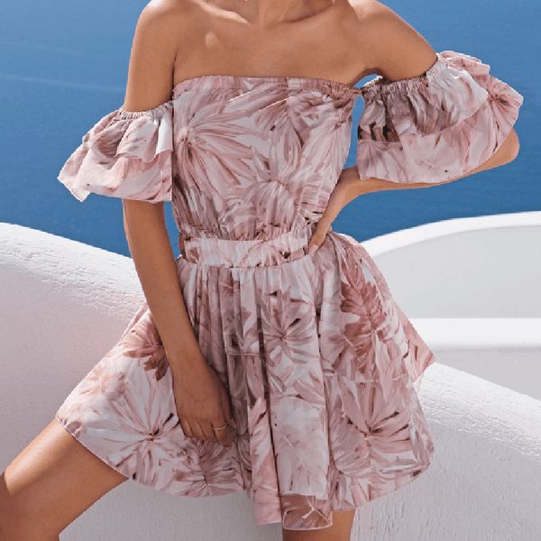 women floral print dress strapless low cut short ruffles sleeve a line dress summer casual female mini vestidosby air, Black;white
women floral print dress strapless low cut short ruffles sleeve a line dress summer casual female mini vestidosby air, Black;white