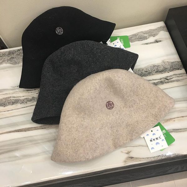 wide brim hats spring winter style japanese embroidered spaceship warm pure wool fisherman hat female classic logo, Blue;gray 
wide brim hats spring winter style japanese embroidered spaceship warm pure wool fisherman hat female classic logo, Blue;gray