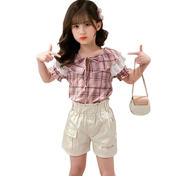 clothes for girls plaid tshirt + short suit patchwork tracksuit girl summer children's costume 6 8 10 12 14 clothing sets, White
clothes for girls plaid tshirt + short suit patchwork tracksuit girl summer children's costume 6 8 10 12 14 clothing sets, White