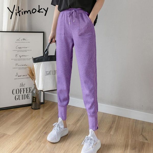 women's pants & capris yitimoky sweatpants women casual solid joggers harajuku side zipper pockets elastic waist cargo with belt trouse, Black;white 
women's pants & capris yitimoky sweatpants women casual solid joggers harajuku side zipper pockets elastic waist cargo with belt trouse, Black;white