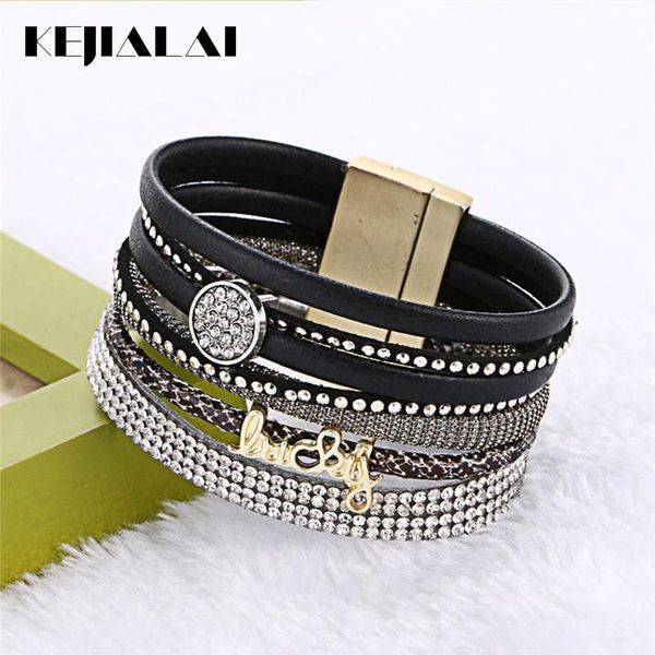 tennis wrap bracelet for women long leather crystal multi - layer super wide fashion letter magnetic kjl036, Golden;silver
tennis wrap bracelet for women long leather crystal multi - layer super wide fashion letter magnetic kjl036, Golden;silver