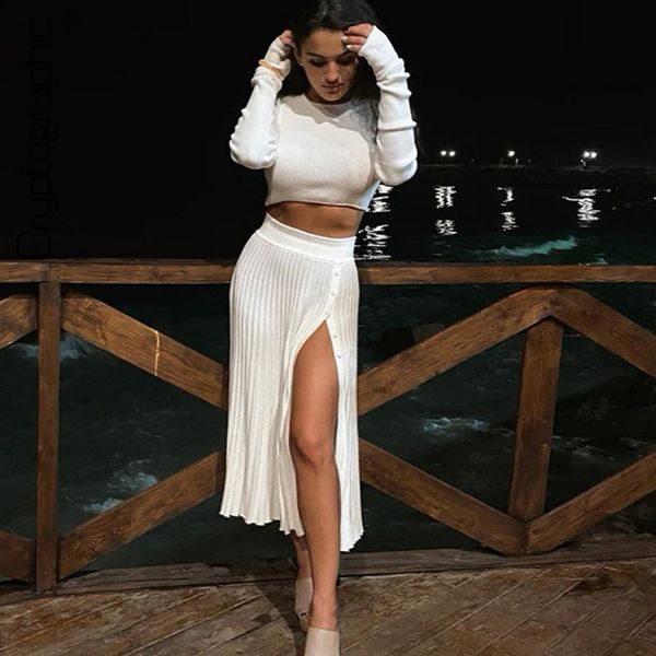 cryptographic solid sweater cropped midi skirt two piece set women matching set outfits button up split skirts winter, Black;white
cryptographic solid sweater cropped midi skirt two piece set women matching set outfits button up split skirts winter, Black;white