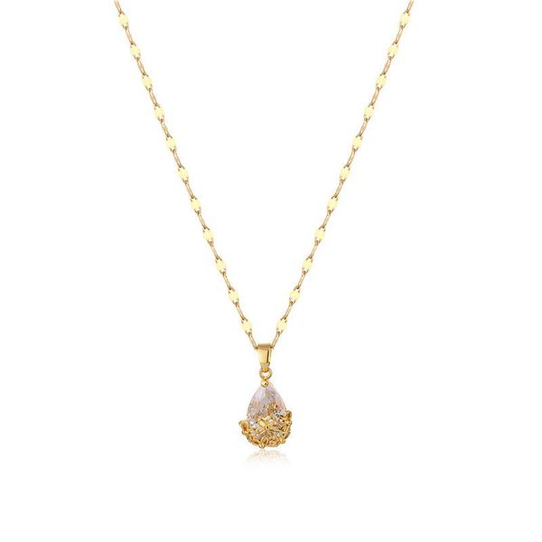 pendant necklaces jewellery vintage charm drop inlaid zircon titanium steel female torque bridal wedding for women girls, Silver
pendant necklaces jewellery vintage charm drop inlaid zircon titanium steel female torque bridal wedding for women girls, Silver