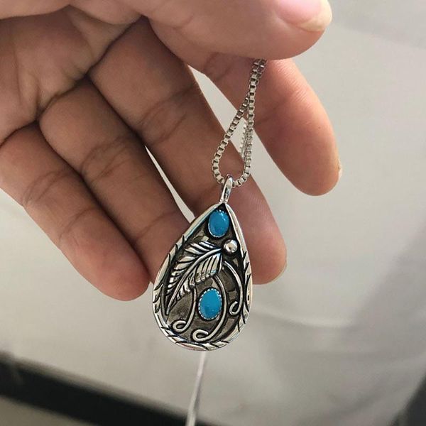 chains necklaces leaf water drop vintage pendants for women clavicle blue birthstone anniversary gift jewelry collier, Silver
chains necklaces leaf water drop vintage pendants for women clavicle blue birthstone anniversary gift jewelry collier, Silver