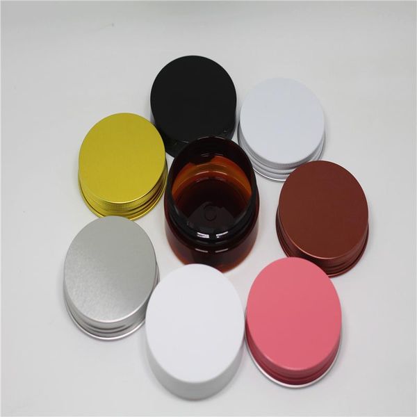 10ps/lot 50g amber cosmetic container empty plastic cream reuse withaluminum metal lid printable custom logo storage bottles & jars
10ps/lot 50g amber cosmetic container empty plastic cream reuse withaluminum metal lid printable custom logo storage bottles & jars