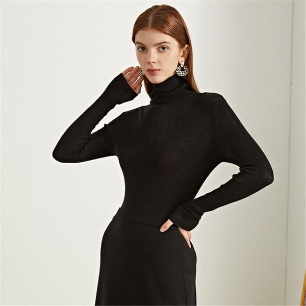 women's sweaters wool knit sweater slim high neck long black pullover bottoming shirt 2021 winter style, White;black
women's sweaters wool knit sweater slim high neck long black pullover bottoming shirt 2021 winter style, White;black