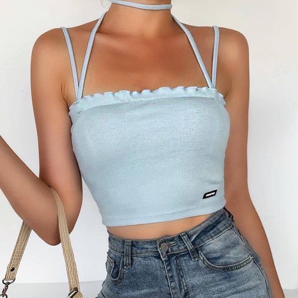 women's tanks & camis halter crop women 2021 summer knitted slim sleeveless backless cropped, White
women's tanks & camis halter crop women 2021 summer knitted slim sleeveless backless cropped, White