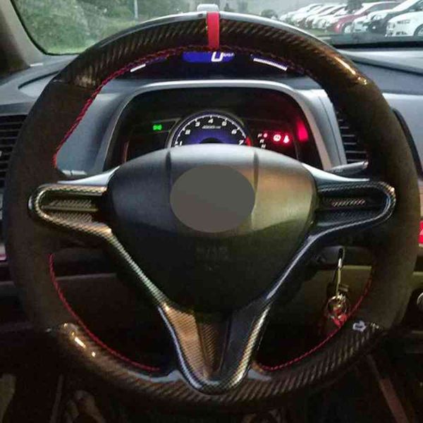 diy black suede carbon fiber car steering wheel cover for old 2004-2011 (3-spoke) civic 8 2006-2009
diy black suede carbon fiber car steering wheel cover for old 2004-2011 (3-spoke) civic 8 2006-2009