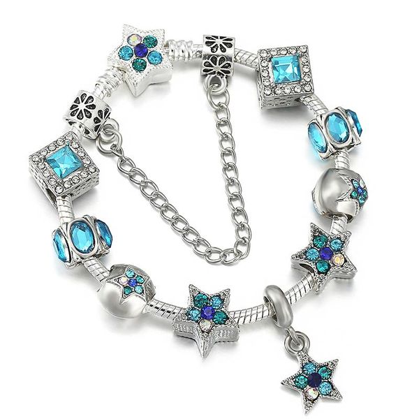 charm bracelets baopon crystal star beads pendant with snake chain for women girlfriend jewelry gift, Golden;silver
charm bracelets baopon crystal star beads pendant with snake chain for women girlfriend jewelry gift, Golden;silver