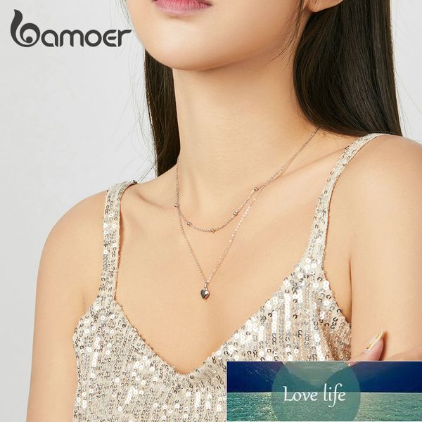 bamoer genuine 925 sterling silver heart pendant necklace for women silver double layers female necklaces fine jewelry bsn168 factory price
bamoer genuine 925 sterling silver heart pendant necklace for women silver double layers female necklaces fine jewelry bsn168 factory price