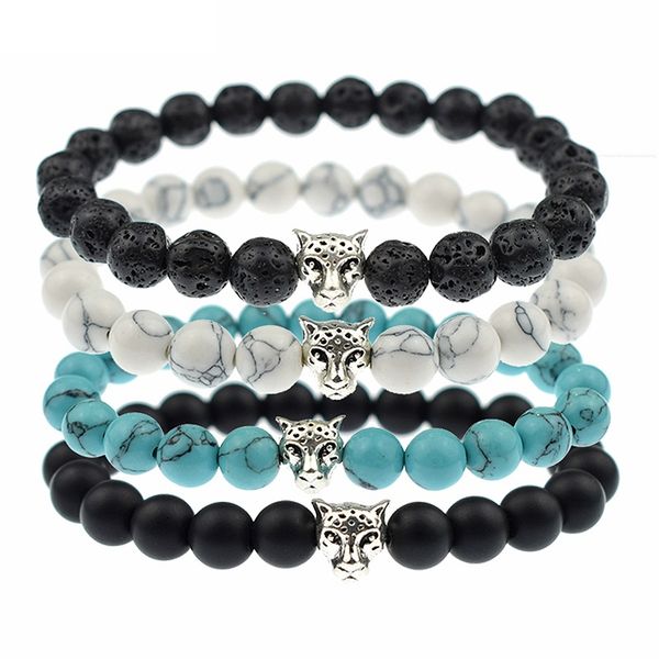 vintage leopard head charms bracelet lava stone matte black bead buddha women man bracelets bangle, Golden;silver
vintage leopard head charms bracelet lava stone matte black bead buddha women man bracelets bangle, Golden;silver