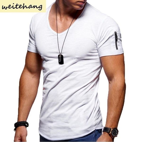 men t-shirt casual short-sleeved for male solid color pullover zipper v-neck large-size fitness 306 men's t-shirts, White;black
men t-shirt casual short-sleeved for male solid color pullover zipper v-neck large-size fitness 306 men's t-shirts, White;black