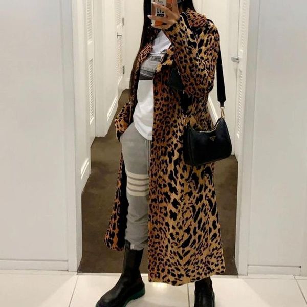 women's trench coats 2021 european and american leopard print medium length long sleeve lapel windbreaker coat, Tan;black
women's trench coats 2021 european and american leopard print medium length long sleeve lapel windbreaker coat, Tan;black