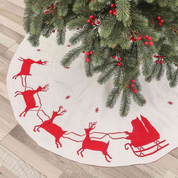 qiaochi new knitted double-sided deer cart tree skirt christmas decoration home scene layout
qiaochi new knitted double-sided deer cart tree skirt christmas decoration home scene layout
