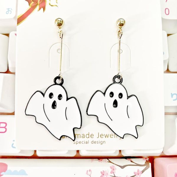 dangle & chandelier funny white ghost pendant earrings women's hip hop trend halloween jewelry gifts, Silver
dangle & chandelier funny white ghost pendant earrings women's hip hop trend halloween jewelry gifts, Silver