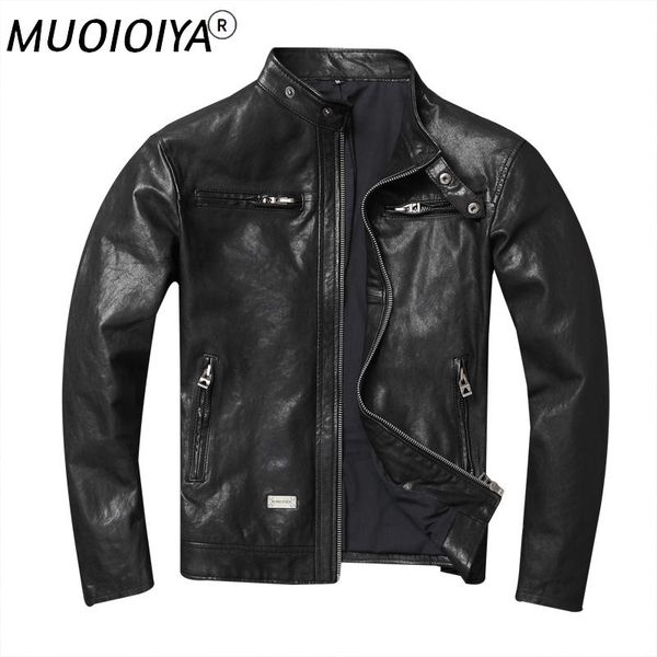 men's leather & faux retro distressed genuine jacket sheepskin young short coat layer goat vegetable tanned, Black
men's leather & faux retro distressed genuine jacket sheepskin young short coat layer goat vegetable tanned, Black