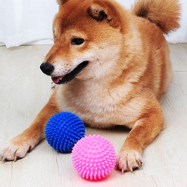 cat toys kimpets 2pcs pet dog chewing balls chew toy soft stab cleaning teeth elasticity high bounce - pink & blue 
cat toys kimpets 2pcs pet dog chewing balls chew toy soft stab cleaning teeth elasticity high bounce - pink & blue