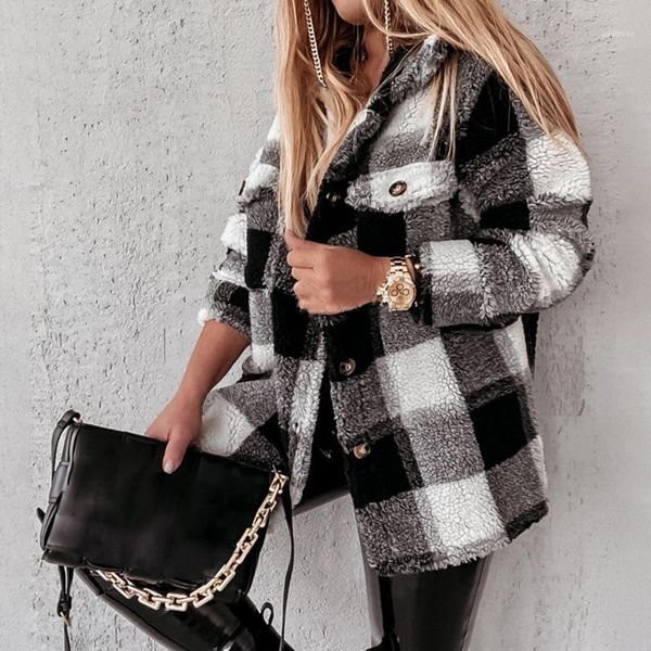 women's jackets women plaid single breasted jacket coats fashion turn down collar pockets coat female streetwear long sleeve autumn, Black;brown
women's jackets women plaid single breasted jacket coats fashion turn down collar pockets coat female streetwear long sleeve autumn, Black;brown