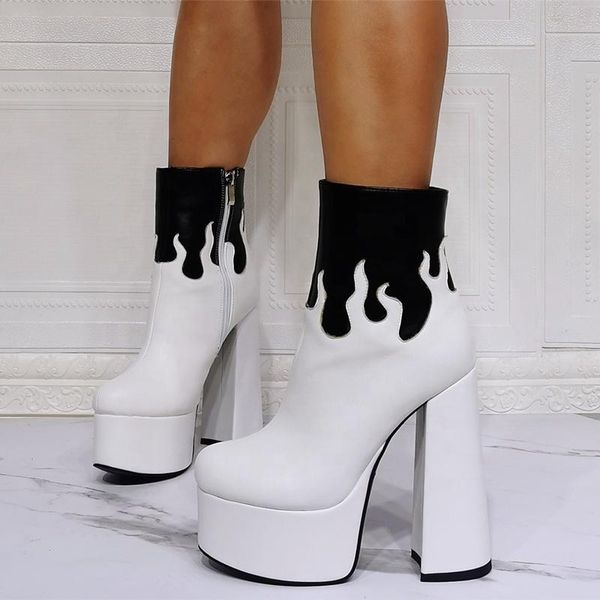 boots women super high chunky heels platform ankle fashion block heel shoes booty big size 47, Black
boots women super high chunky heels platform ankle fashion block heel shoes booty big size 47, Black