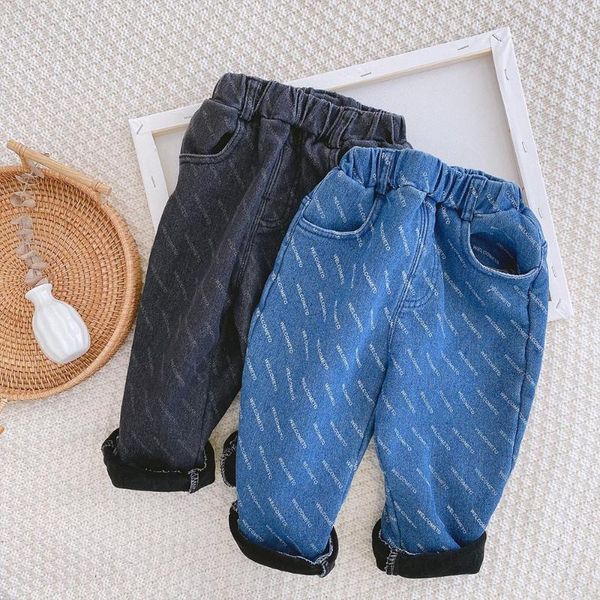 2021 winter plus velvet boys jeans letter print casual denim kids trousers loose comfort school toddler warm pants, Blue
2021 winter plus velvet boys jeans letter print casual denim kids trousers loose comfort school toddler warm pants, Blue