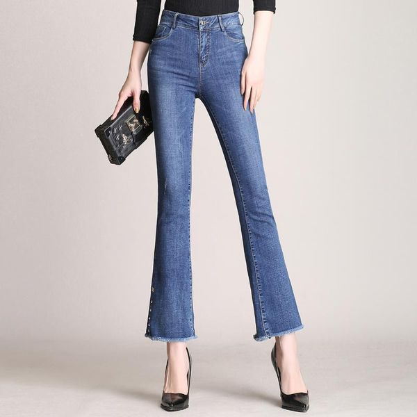 women's jeans elegant women bootcut 2021 high waist bandage denim ladies stretch fare ankle length pants, Blue
women's jeans elegant women bootcut 2021 high waist bandage denim ladies stretch fare ankle length pants, Blue