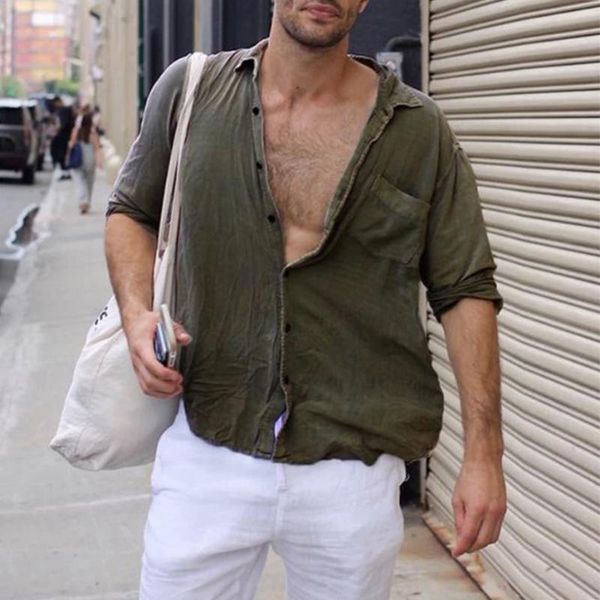 men's casual shirts summer men cotton solid linen cardigan button turn-down collar spring long sleeve shirt fashion streetwear, White;black
men's casual shirts summer men cotton solid linen cardigan button turn-down collar spring long sleeve shirt fashion streetwear, White;black