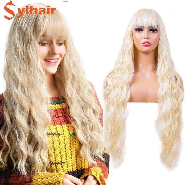 women long wavy silver mixed beach blonde synthetic wigs silky hair natural medium parted bangs highlights fashion dress up1, Black
women long wavy silver mixed beach blonde synthetic wigs silky hair natural medium parted bangs highlights fashion dress up1, Black
