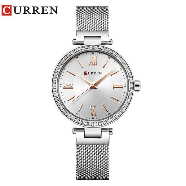 wristwatches fashion women watch curren crystal quartz wristwatch mesh steel female clock casual ladies watches, Slivery;brown
wristwatches fashion women watch curren crystal quartz wristwatch mesh steel female clock casual ladies watches, Slivery;brown