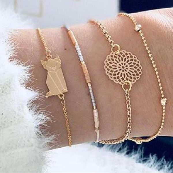 link, chain 4 pcs/set women fashion hollow out round casual, street, party, club, etc round, cat shape bracelet gift, Black
link, chain 4 pcs/set women fashion hollow out round casual, street, party, club, etc round, cat shape bracelet gift, Black