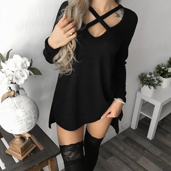 fall feature hollow out v neck dress elegant vintage long sleeve casual loose dresses, Black;gray
fall feature hollow out v neck dress elegant vintage long sleeve casual loose dresses, Black;gray