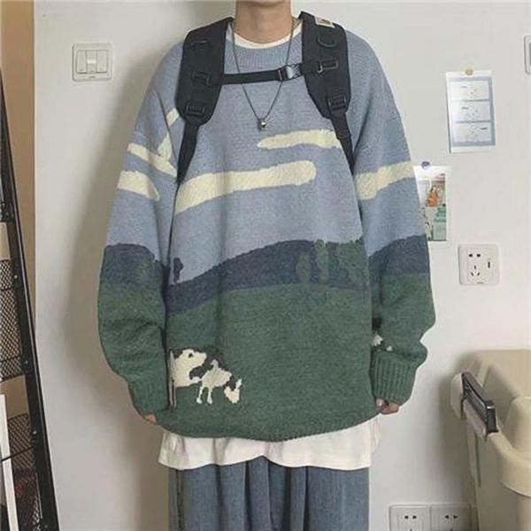 women's sweaters women cow vintage winter sweater pullover o-neck korean knitted casual harajuku knit streetwear oversize #g3, White;black
women's sweaters women cow vintage winter sweater pullover o-neck korean knitted casual harajuku knit streetwear oversize #g3, White;black