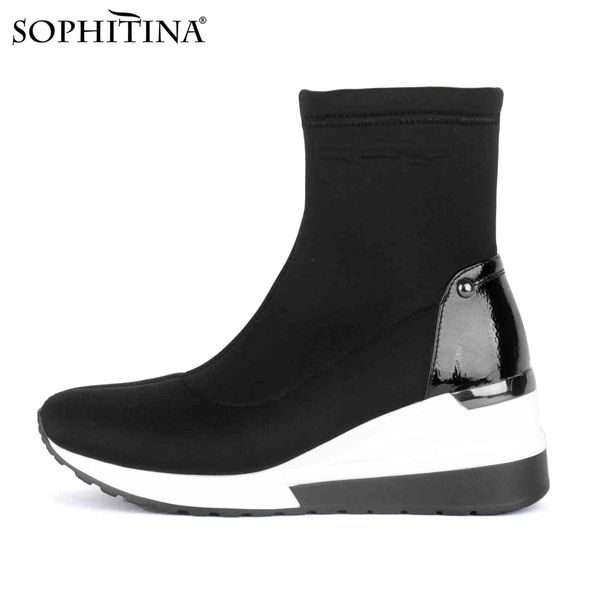 sophitina womens stretch ankle boots heeled fashion lightweight high spring autumn outdoor platform wedge walking shoes y176 210513, Black
sophitina womens stretch ankle boots heeled fashion lightweight high spring autumn outdoor platform wedge walking shoes y176 210513, Black